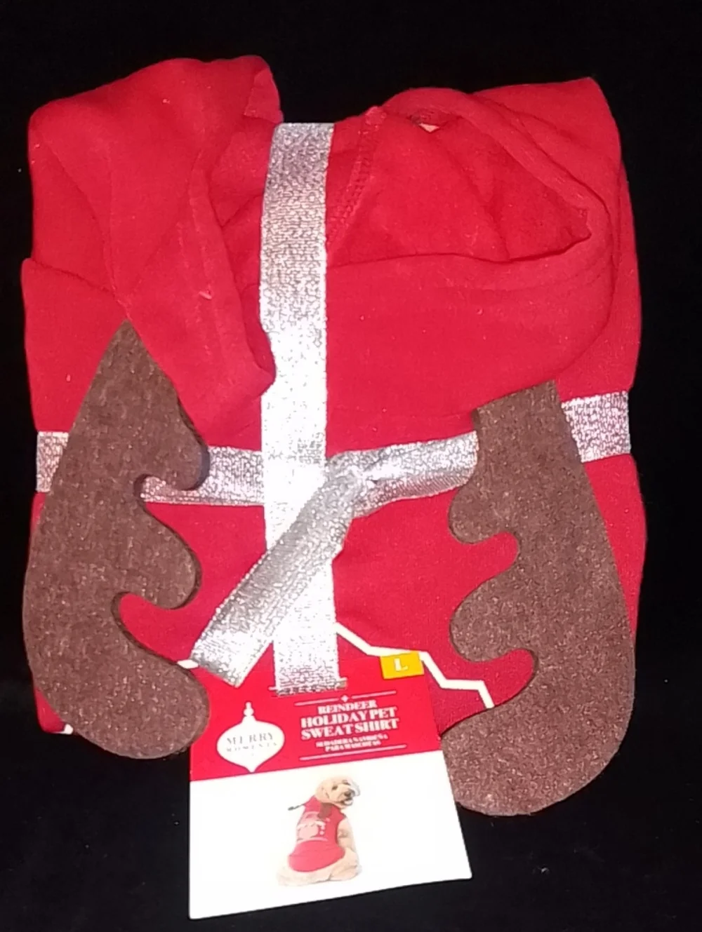 Holiday Reindeer Pet Sweatshirt - Red